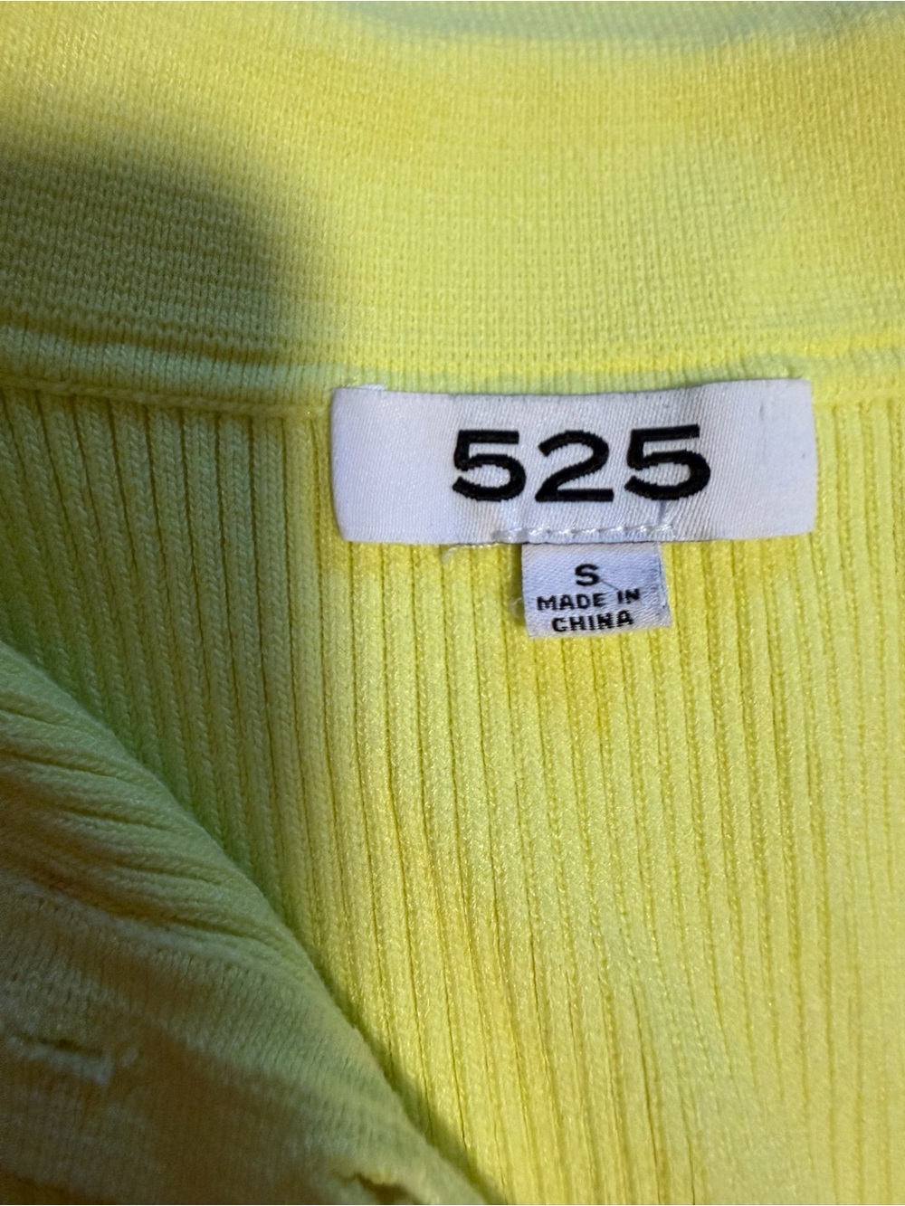525 America  Yellow Sleeveless Ribbed Polo Tank - Picture 5 of 5